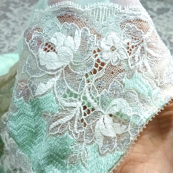 NWT Victorias Secret Sexy Seduction Lace Garter Skirt Mint Green 💚 Size M - Picture 12 of 16